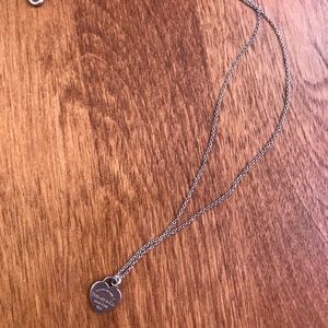 Tiffany & Co. mini heart tag necklace.